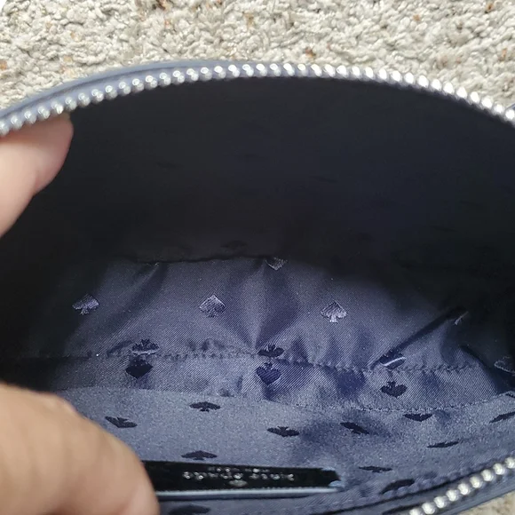 NEW Kate Spade cross body bag,purse, Lola glitter,dusk grey.Beautiful bluish tin - Picture 4 of 8